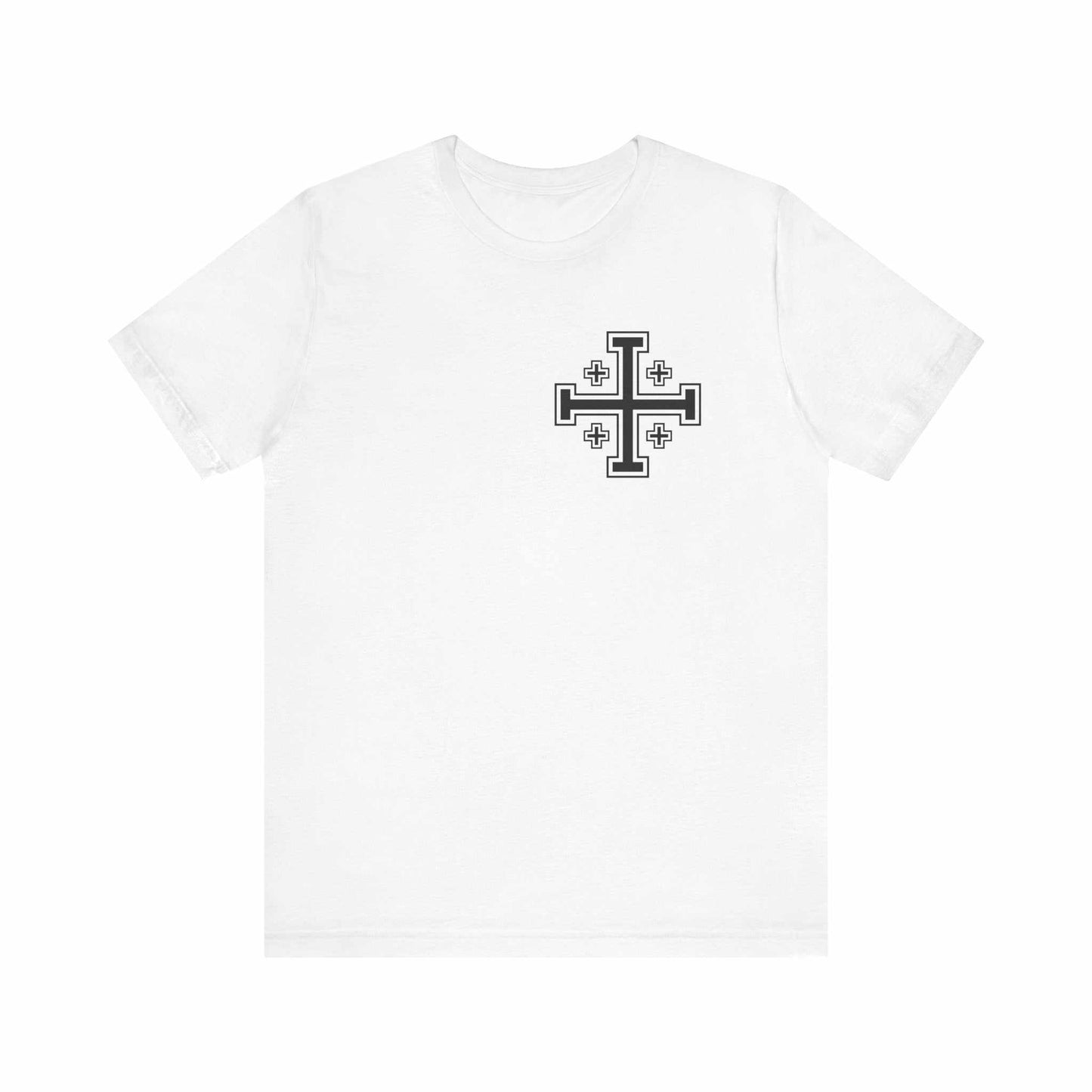 Jerusalem Cross Crusade Unisex Tee, Christian Cross Shirt, Religious Symbol Top, Mens Womens Tshirt, Holy Land Apparel